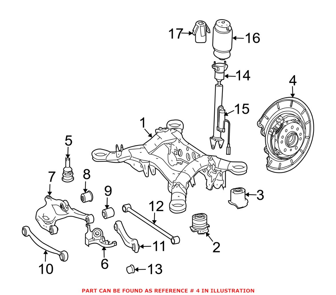 Mercedes Suspension Knuckle - Rear Passenger Right 1643501408